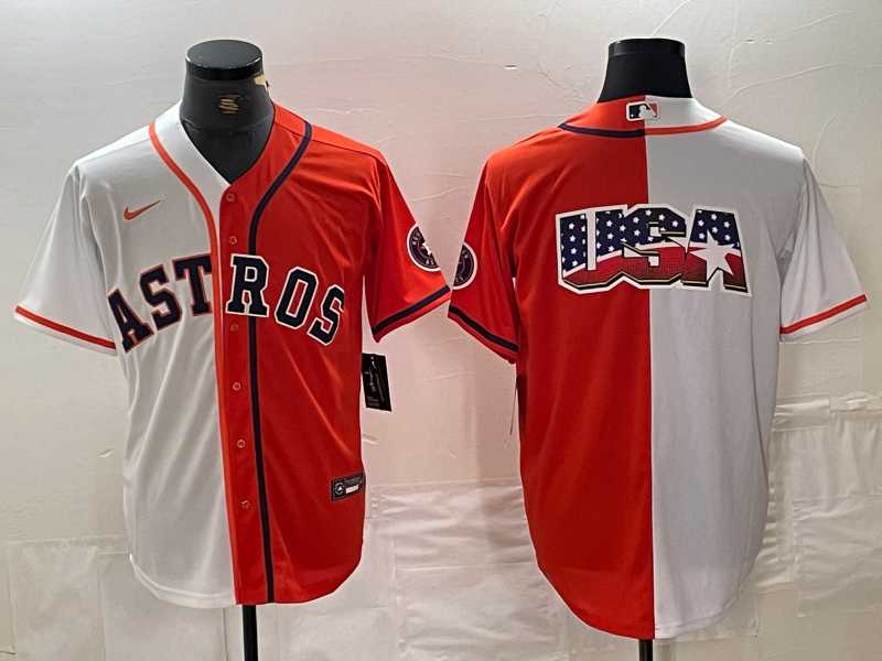 Mens Houston Astros Blank Orange White Split Stitched Baseball Jersey Dzhi,We sell and wholesale Mens Houston Astros Blank Orange White Split Stitched Baseball Jersey Dzhi on line form chian!